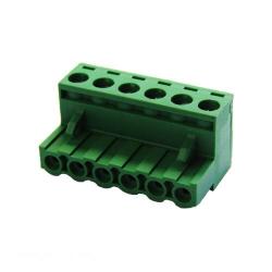 5.08MM Pitch 6 Way L-type Top Feed Pcb Cable Terminal Block 6PIN Plug In Screw For Laser Power Supply Data Connector Green