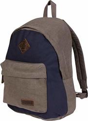Troop London Canvas Backpack Fits 15.5 Inch Laptop Notebook Size Large TRP0384 2 - Grey Navy