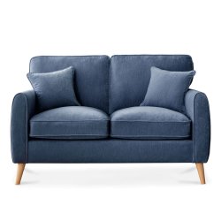 Amy Velvet 2 Seater Sofa couch - Dark Blue