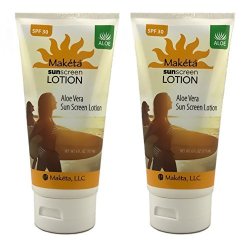 New SPF30 Sunscreen Lotion With Aloe Vera 2PACK 6OZ Tubes