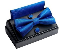 Adjustable Oumus Classical Men's Pre-tied Bow Tie Set Royal Blue