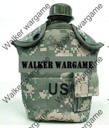 1qt Canteen Water Bottle W pouch & Cup -- Us Army Digital Acu Camo