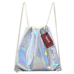Zicac Street Fashion Laser Pu Leather Colorful Holographic Bling Glitter Reflective Mirror Surfac...