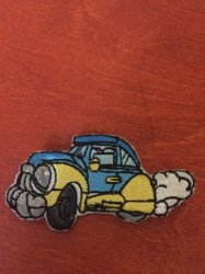 Blue And Yellow Car Badge
