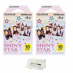 Fujifilm Instax MINI 8 Film For Fujifilm Instax MINI 8 Camera 2-PACK 20 Sheets Shiny Star