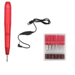 Electric Nail Drill Pen Manicure Polish Machine For Nail Art-red