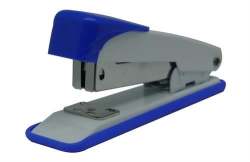 Basic MINI Half Strip Stapler Blue - Ergonomic Design Confortable Grip Easy Top Loading Mechanism Staples Up To 20 Sheets Of 80G Paper