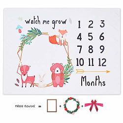 personalized baby growth blanket