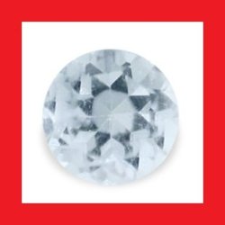 Aquamarine - Aqua Blue Round Diamond Cut - 0.100CTS