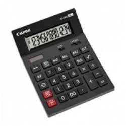 Canon AS-2400 14 Digit Desktop Calculator. Solar And Battery Operated. Mark Up And Reverse Function Grand Total Memory Adj Lcd