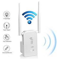 Aivake Wifi Long Range Extender 300MBPS Router Signal Booster Amplifier Wireless Repeater Access Point Network Adapter With 3 Modes 2 Antennas 2 Ethernet Ports