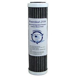 KleenWater WATERSHED2510 Hybrid Pleated Carbon Block Whole House Water Filter - 2.5 X 10 Inch - Unsurpassed Filtration - Dirt Rust Sediment Chlorine Cysts And More