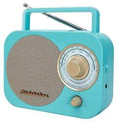 Studebaker SB2000TG Turquoise gold Retro Classic Portable Am fm Radio With Aux Input Limited Edition