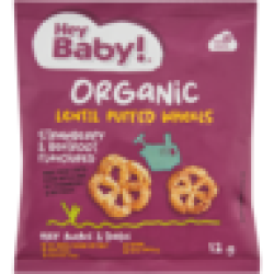 Hey Baby Organic Lentil Puffed Wheels 12G