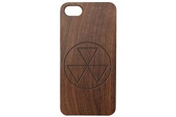 For Apple Iphone 7 & 8 Black Walnut Wood Phone Case Ndz Fallout Shelter Symbol Outline
