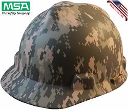 Texas America Safety Company Msa Patriotic Cap Style Hard Hats With Fast Trac III Suspension And Hard Hat Tote - Acu Camo Design