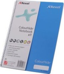 Rexel A4 Colourhide Feint Rule Notebook 120 Pages Blue