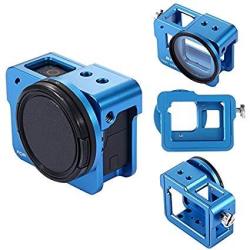 Puluz Housing Shell Case Cnc Aluminum Alloy Protective Cage With Insurance Frame & 52MM Uv Lens For Gopro Hero 6 5 Blue