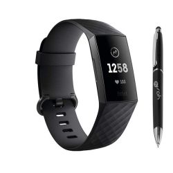 Fitbit Charge 3 Activity Tracker Bundle - Graphite Black