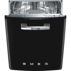 Smeg 60CM Semi-integrated Retro Dishwasher Glossy Black ST2FABNE2