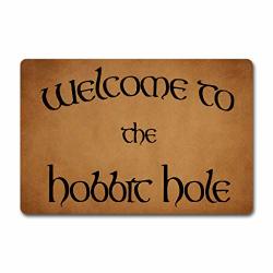 Zqh Indoordoor Mats Welcome To The Hobbit Hole Doormat The Lord Of The Ring Door Mats 23.6 X 15.7 In Non-woven Fabric Top With