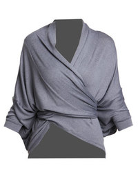 Sies Isabelle Wrap Jersey in Light Grey