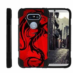 Turtlearmor Compatible For LG G5 Case H850 H820 H830 US992 LS992 Dynamic Shell Hybrid Dual Layer Hard Shell Kickstand Silicone Case - Red Dragon