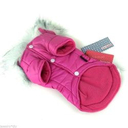 Stunning Warm Candy Pink Waterproof Jacket For Your Fur Baby - Size Small