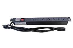 1U Rack Mount Distribution Power UNIT-10 Outlet 15A Pdu With Switch