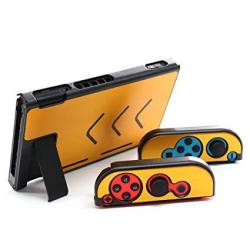 Szjay Aluminum+plastic Anti-scratch Dustproof Hard Back Protective Case Cover Shells For Nintendo Switch Ns Console With Joy-con Controller Gold