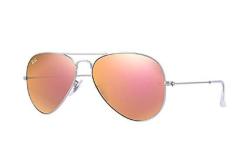 Ray Ban Aviator Matter Silver Metal Frame With Copper Flash Lenses - RB3025 019 Z2