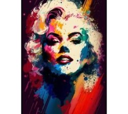 Canvas Wall Art - Premium - Marilyn Monroe Abstract Acrylic Painting Full Im Feaeeac - B1537