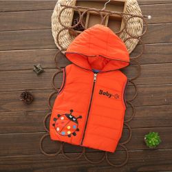 2016 New Boy Vest Children Outerwear Kids Coat Warm Baby Coats Girl Casual Charact... - Orange 24m