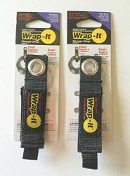 2 Small Wrap-it Heavy Duty Storage Straps To Hang Items On Hooks & Pegboard