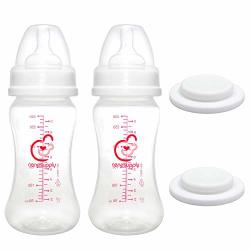 Nenesupply Wide Mouth Feeding Bottle 9Z And Storage Bottle Use With Spectra S2 Spectra S1 And 9 Plus Breastpumps Inc Nipple And Sealing Disc