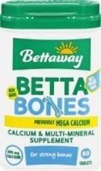 Betta Bones - Calcium And Multi-mineral Supplement Tablets 60 Pack