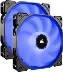 Air AF140 Case Fan With Blue LED 140MM Twin Pack
