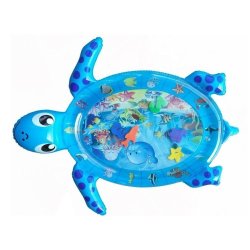 Tummy Time Turtle Water Baby Play Mat Inflatable Blue