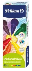 Pelican Pelikan Mouse-shaped Wax Crayons With 6 Colours