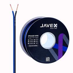 Javex Speaker Wire 14-GAUGE Awg Oxygen-free Copper 99.9% Cable For Hi-fi Systems Amplifiers Av Receivers And Car Audio Systems Blue black 50FT