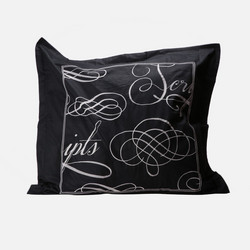 Linen House Black Letterpress Pillowcase