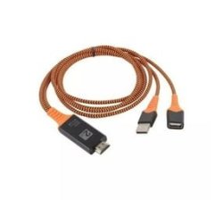 Bluetooth HDMI To Female USB + Male USB Cable