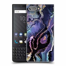 Official Monika Strigel Purple 1 Dream Waves Marble Hard Back Case Compatible For Blackberry KEY2