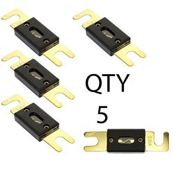 Voodoo Qty 5 50 Amp Gold Plated Anl Inline Fuse By Car Audio For Fuse Holder