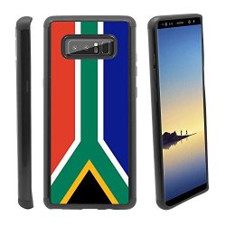 Shockproof Samsung Galaxy Note 8 Anti-scratch Dual Layer Black Rugged Protective Case With Color Printing - Flag Of South Africa