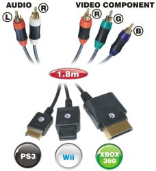Ellies Component Multi To 5RCA Gaming Cable BPGM 5R