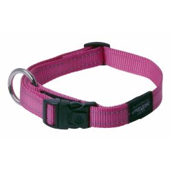 Rogz Classic Reflective Dog Collars - XL Pink