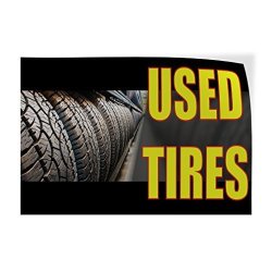 Decal Stickers Multiple Sizes Used Tires Outdoor Advertising Printing R Industrial Vinyl Safety Sign Label Automotive 10X7INCHES