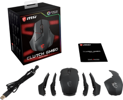 MSI Clutch GM60 10 800 Dpi Rgb Black Wired Optical Ambidextrous Gaming Mouse