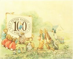 Celebrating 100 Years Of The Tale Of Peter Rabbit Beatrix Potter Kids Room Art Print Poster 16X20